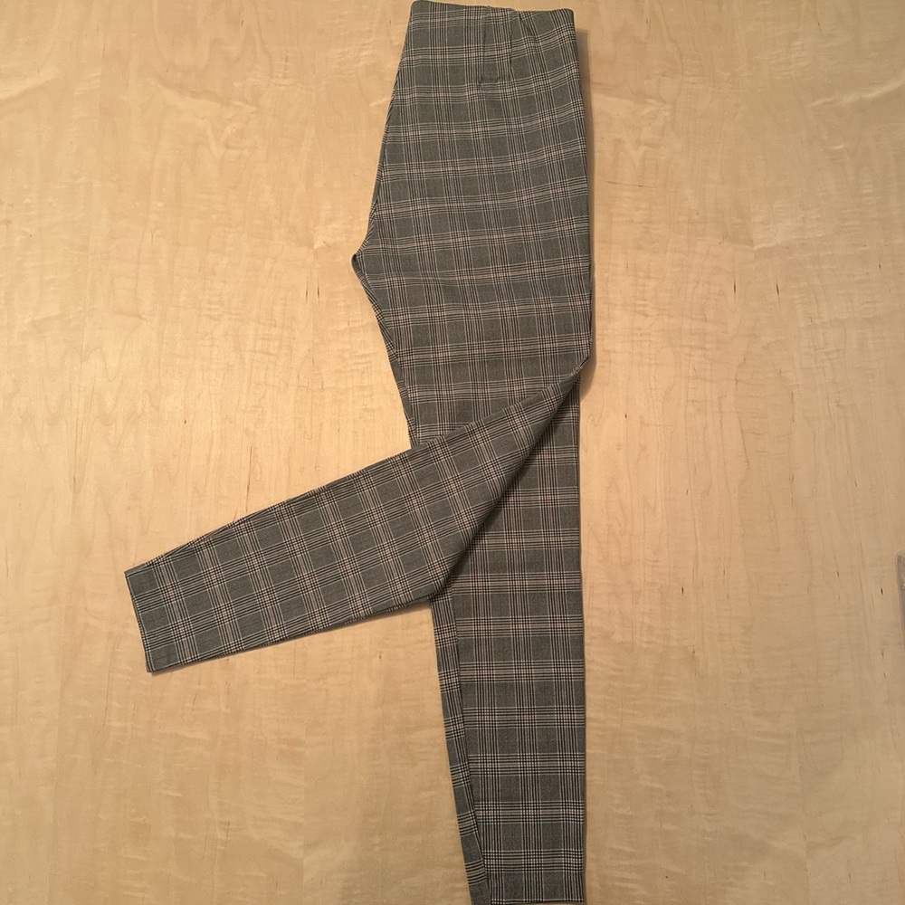 Zara Black and White Checkered Pants